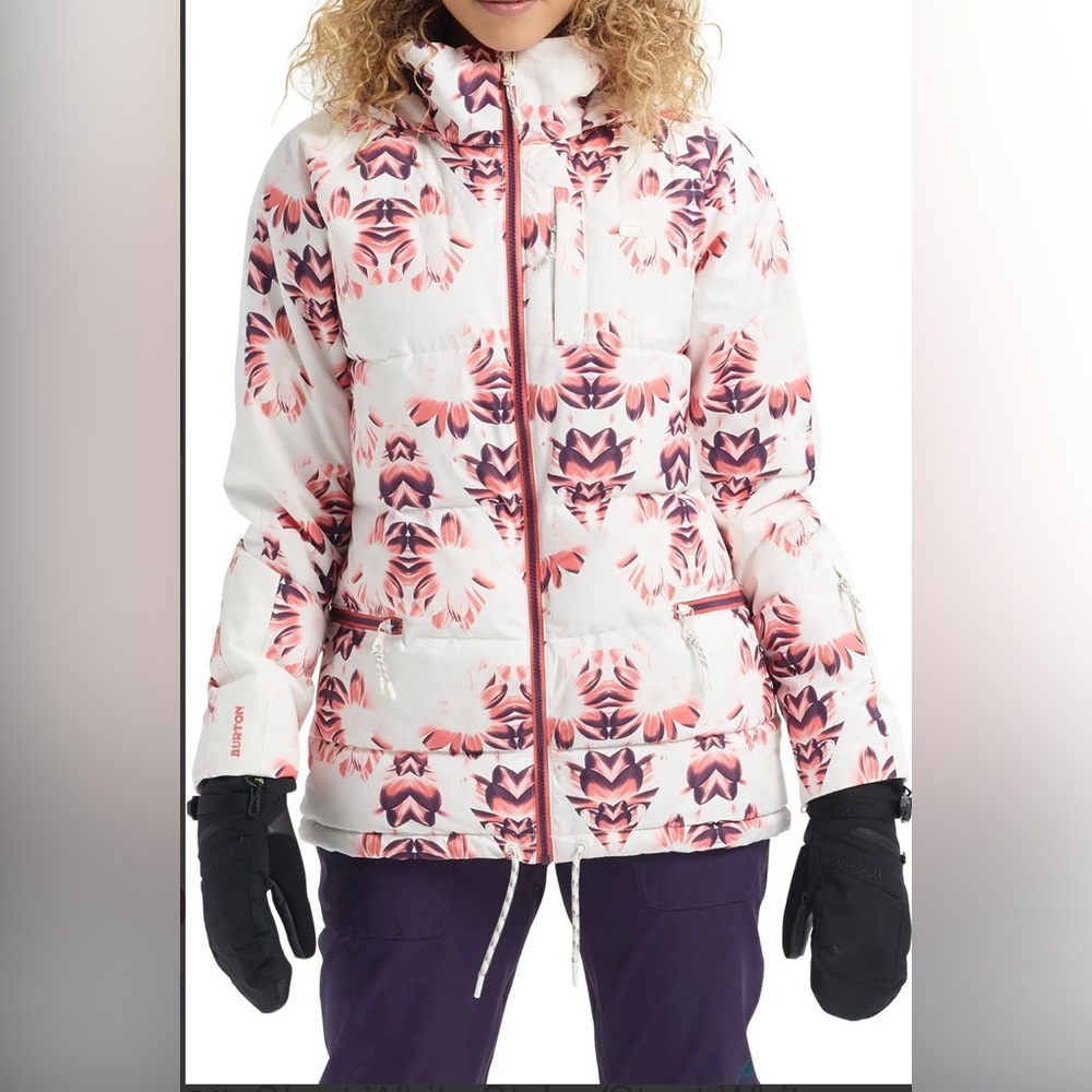Pre-loved Burton Keelan Snowboard Jacket-Women’s Size S.  Ivory/purple/mauve